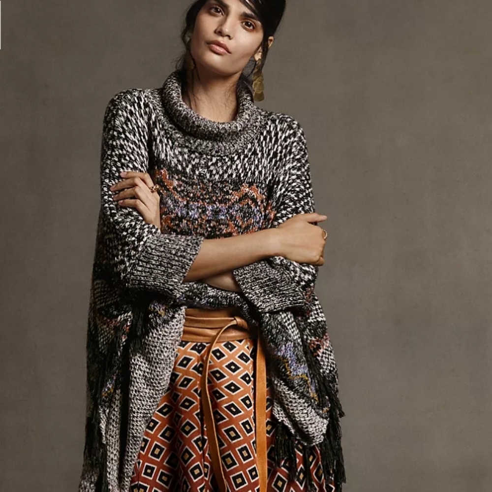 Anthropologie Pilcro Magda Knit Poncho
